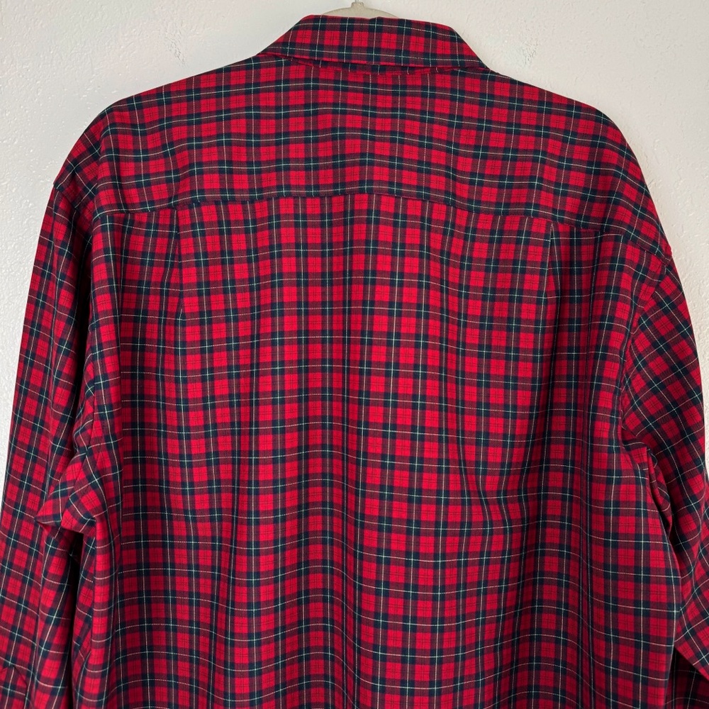 Vintage Sir Pendleton wool ruthven tartan plaid red button down shirt L - Picture 7 of 11